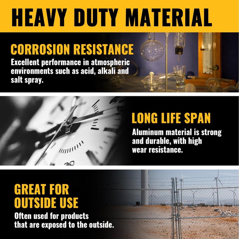 VIVIDA Chain Link Fence Gate Corner 1-3/8" x 1-3/8", Aluminum 90 Degree Gate Elbow, 1-3/8" Chain Link Fence Fittings, 4 Pack - Image 3